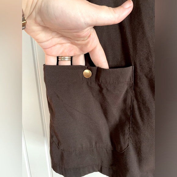 Chico's Utility Vest Size US Medium Rockledge Brown Full Zip - Picture 3 of 5